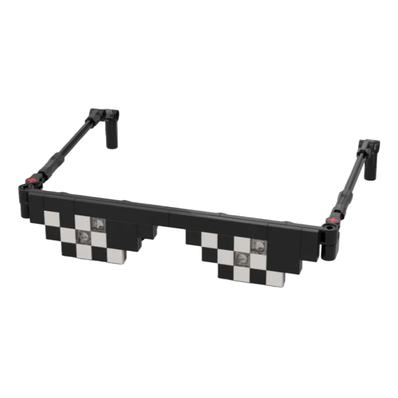 

Игрушечная фигурка-модель очков из строительных блоков MOC - 77 деталей. Креативный демонстрационный элемент. Праздничный подарок. Подходит для всех энтузиастов.