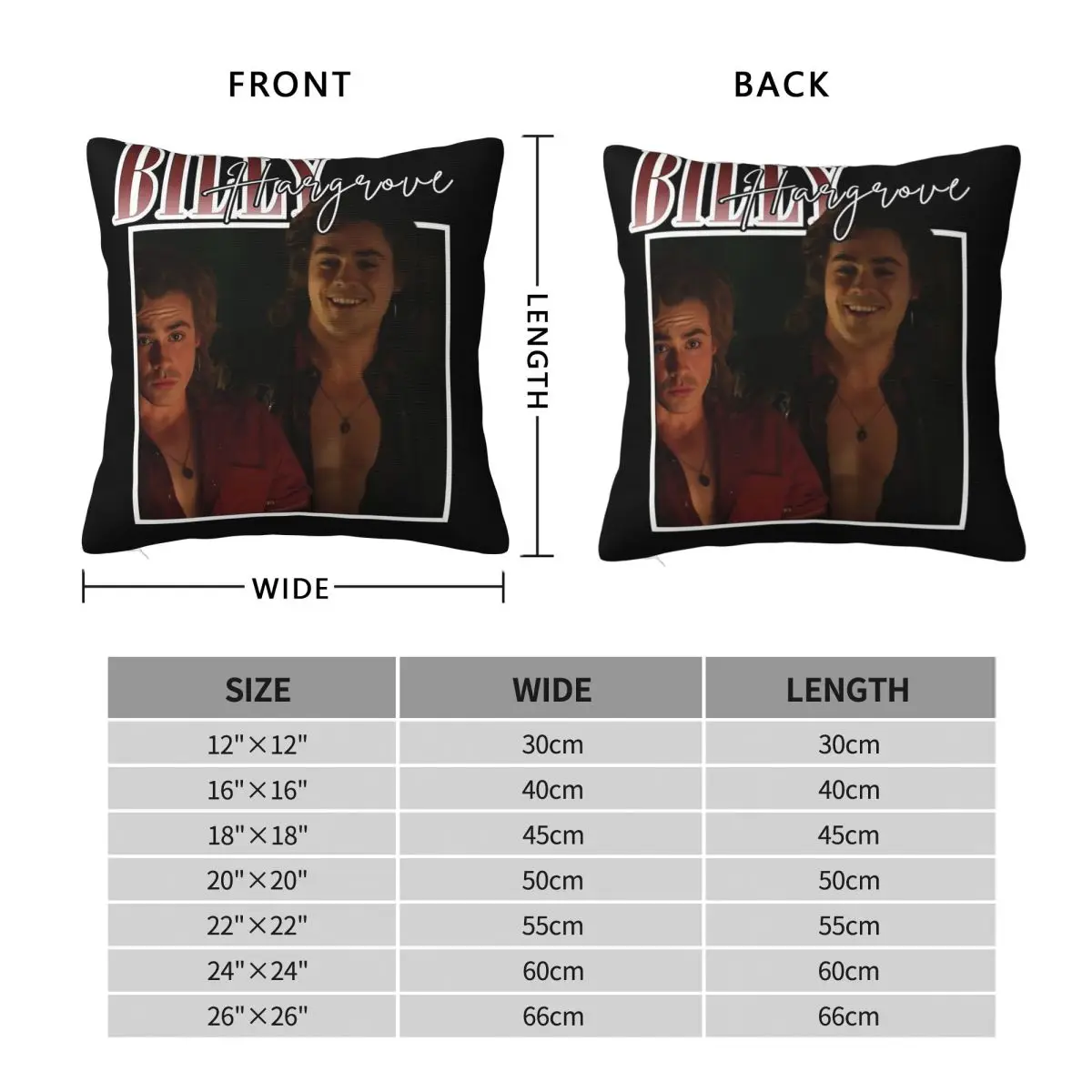Billy Hargrove Dacre Montgomery Square Pillowcase Polyester Linen Velvet Printed Decorative Throw Pillow Case Sofa Cushion Cover