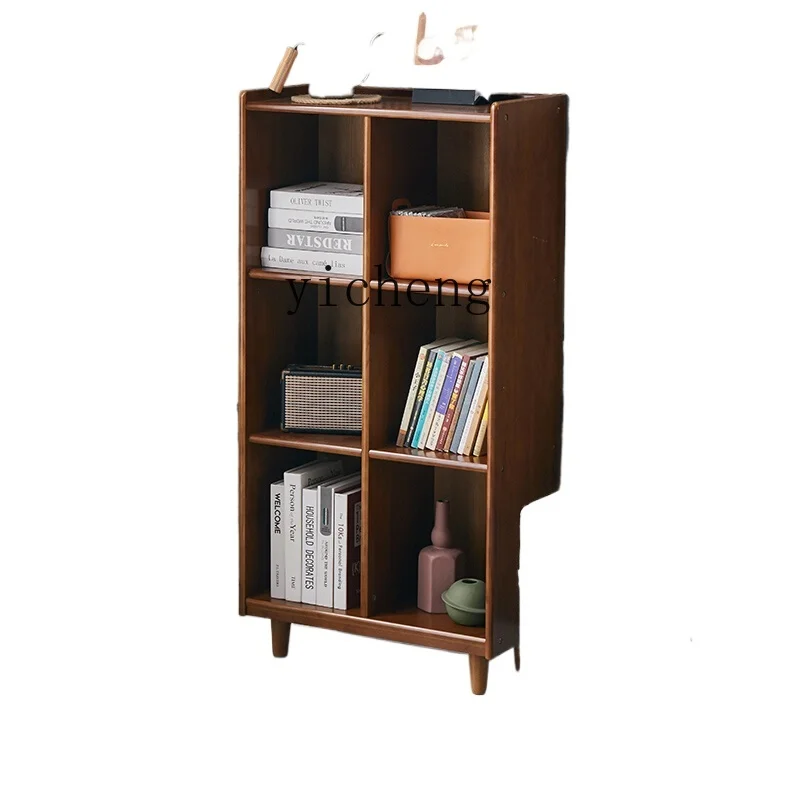 

ZK Solid Wood Simple Bookshelf and Storage Shelf Floor Small Multi-Layer Bookcase Living Room Children against the Wall