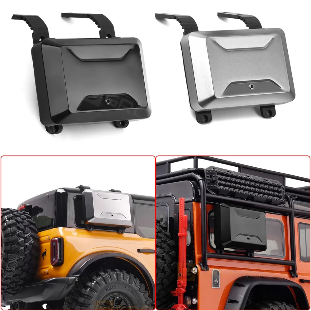 

For 1/10 Rc Crawler Car Traxxa Trx4 Trx6 Axial Scx10 Universal Side Window School Bag/toolbox Simulation Modified Luggage G172bs