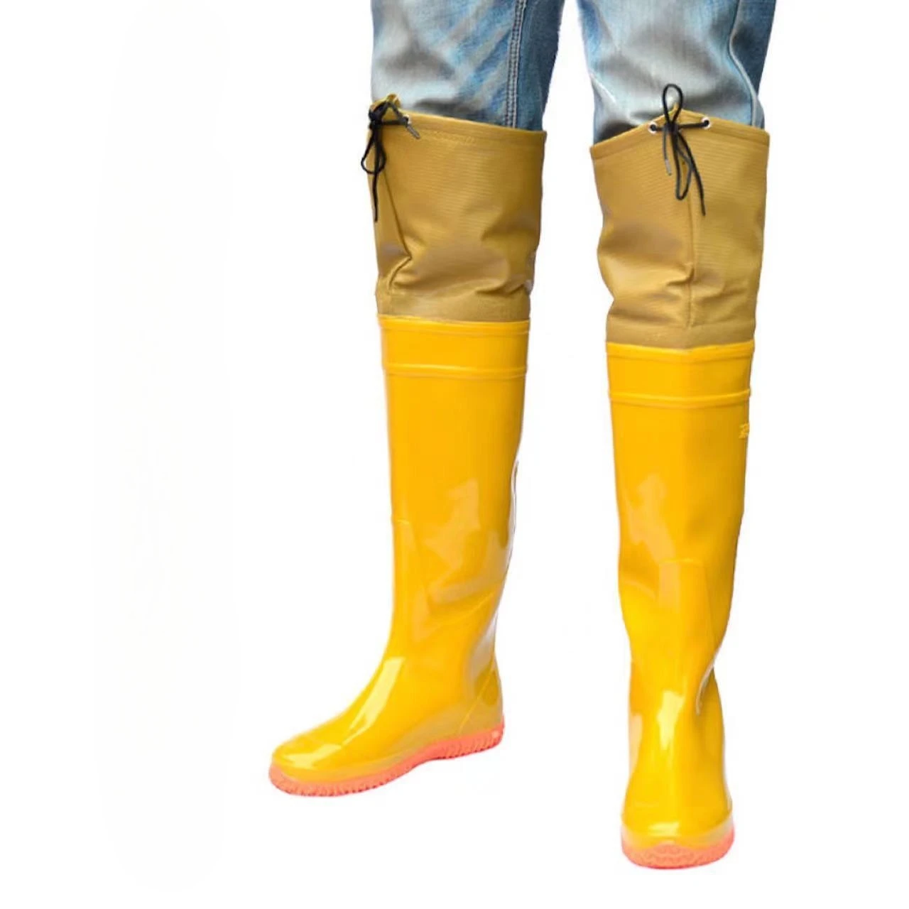 Men Women Knee High Waterproof Rice Planting Boots Soft Sole Fishing Waders Durable Tall Rain Shoes for Farm Field Work view 3