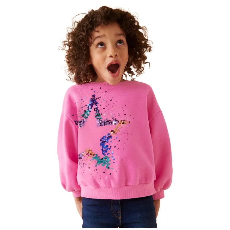 

Jumping Meters 2-7T New Design Girls Sweatshirts Autumn Spring Cotton Long Sleeve Stars Children's Clothing Toddler Shirts
