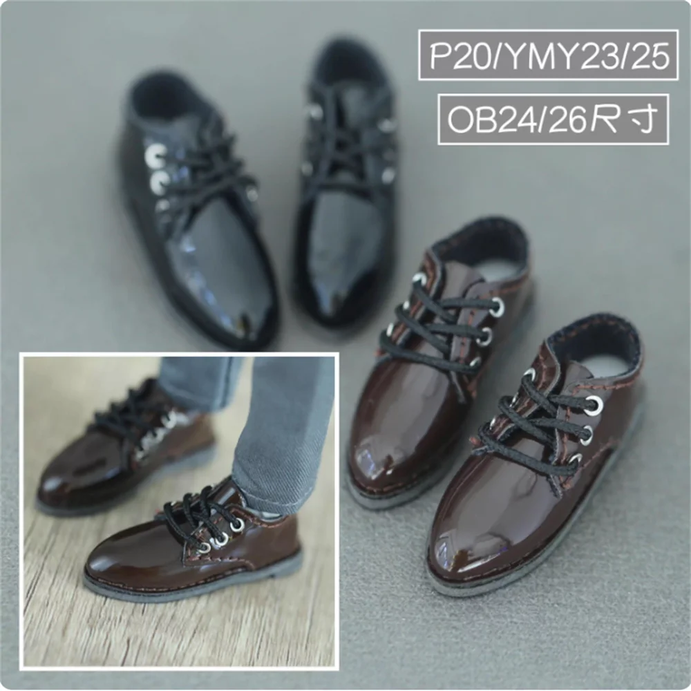 P20 YMY23/25 OB22 OB24 Boneca Masculina Na Moda Cavalheiro Sapatos de Couro Pontudo Brilhante Modelo Acessórios Em Estoque