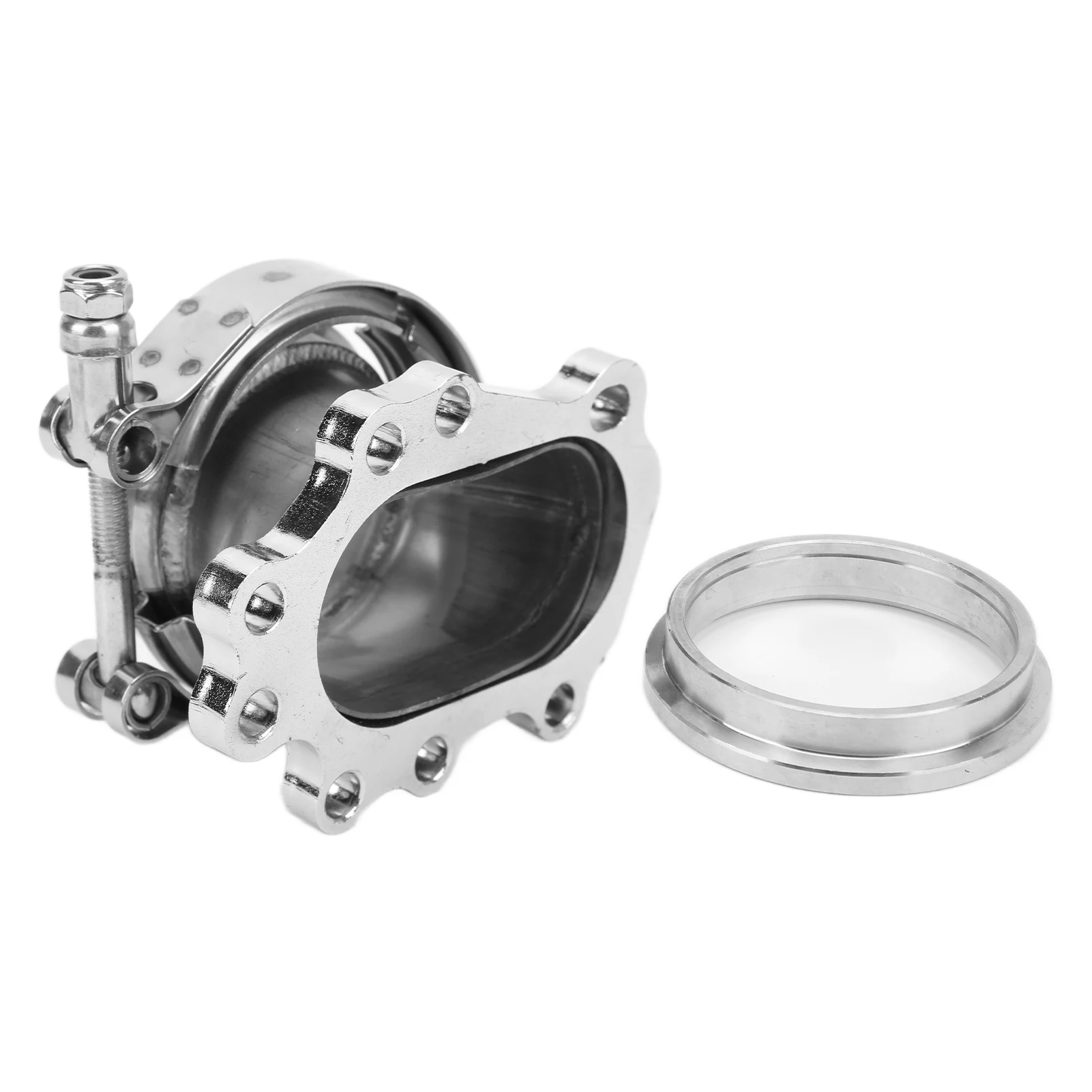8 Bolt Turbo Downpipe Flange Stainless Steel 2.5in V Band Connector for T25 T28 GT25 GT28 Turbo view 2