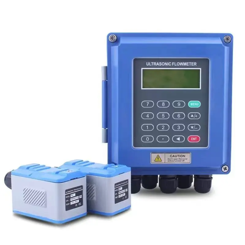 TUF-2000B TS-2 TM-1 TL-1 Wall Mounted Ultrasonic Water Flowmeter IP67  BTU Meter Liquid Flow Speed Tester 15-6000mm MODBUS