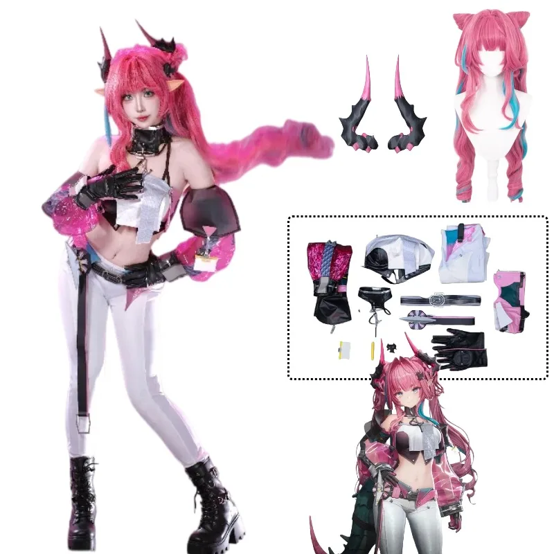 

Game Arknights:Endfield Yvonne Cosplay Costume Uniform Wig Headwear Suit for Women Halloween Carnival Party Roleplay Outfit