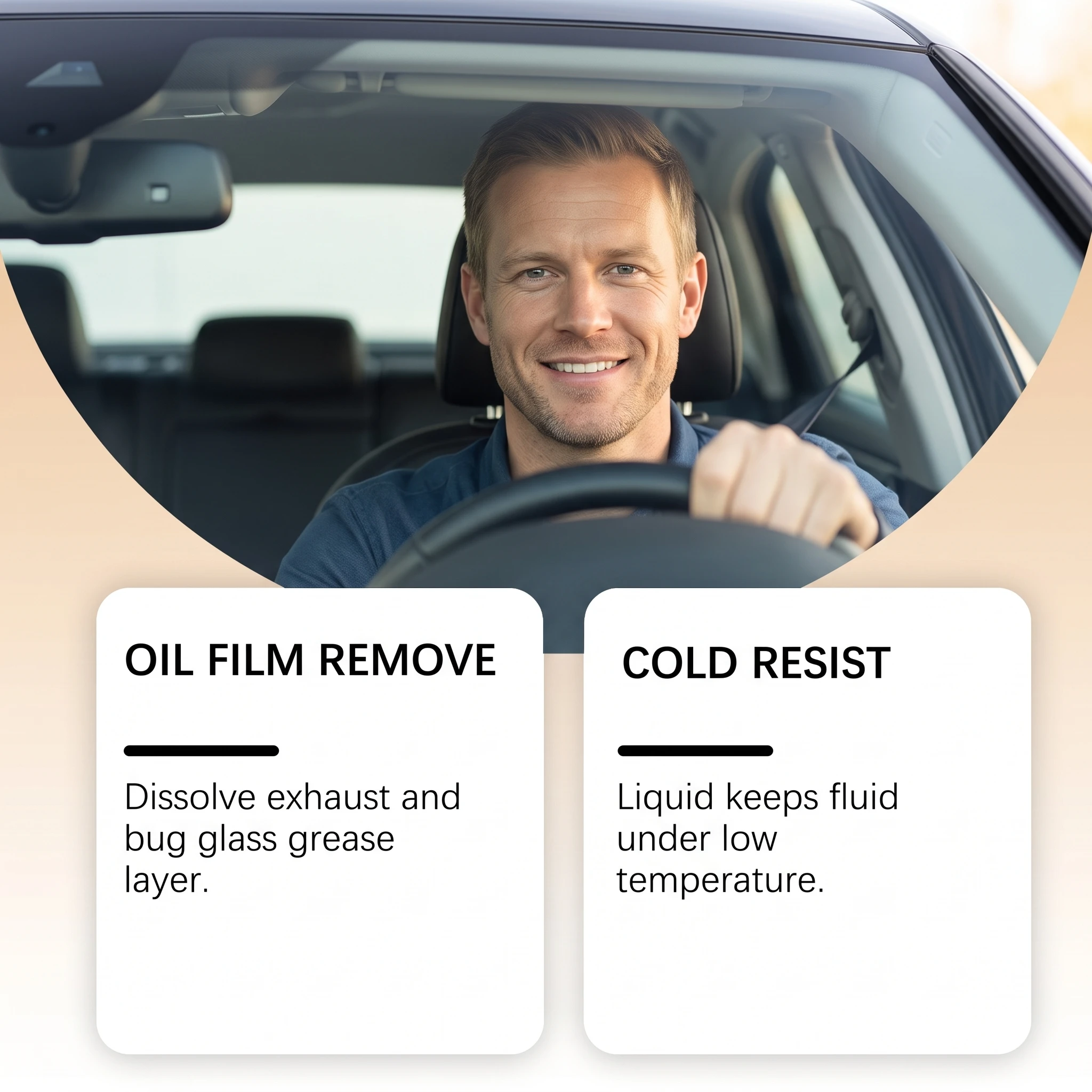 Auto-Scheibenwaschflüssigkeitskonzentrat, Auto-Glasreiniger, Ölfilm-Entferner, Regenabweiser, Sichtverbesserer, Autopflege – Detail 2