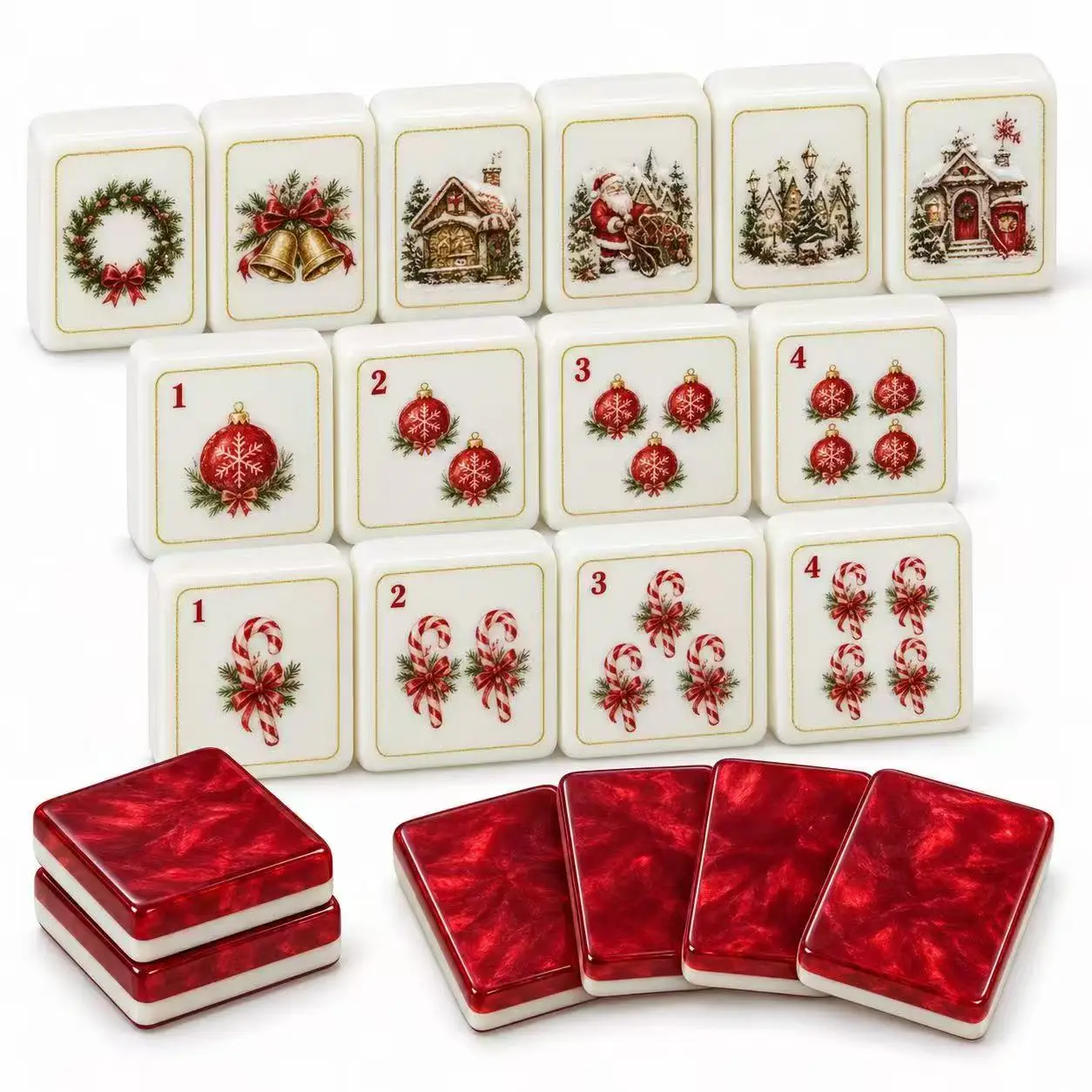 160 Pcs Engraved American Mahjong Set, 2 Layer Deluxe Tortoise Shell Tiles, Portable Poker Entertainment Kit