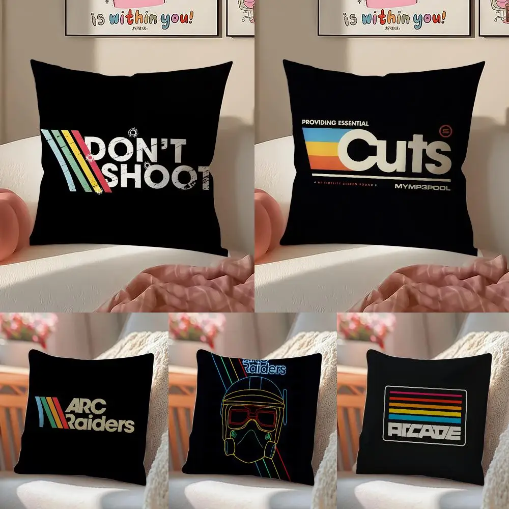 Shooter Game A-ARC Raiders Cushion Cover Pillowcase Short Plush Invisible zipper Room Sofa Cushion Cover