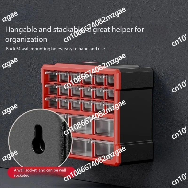 

Drawer-Style Parts Organizer Storage System - Multi-Compartment Box for Screws, Components & Electronic Accessories