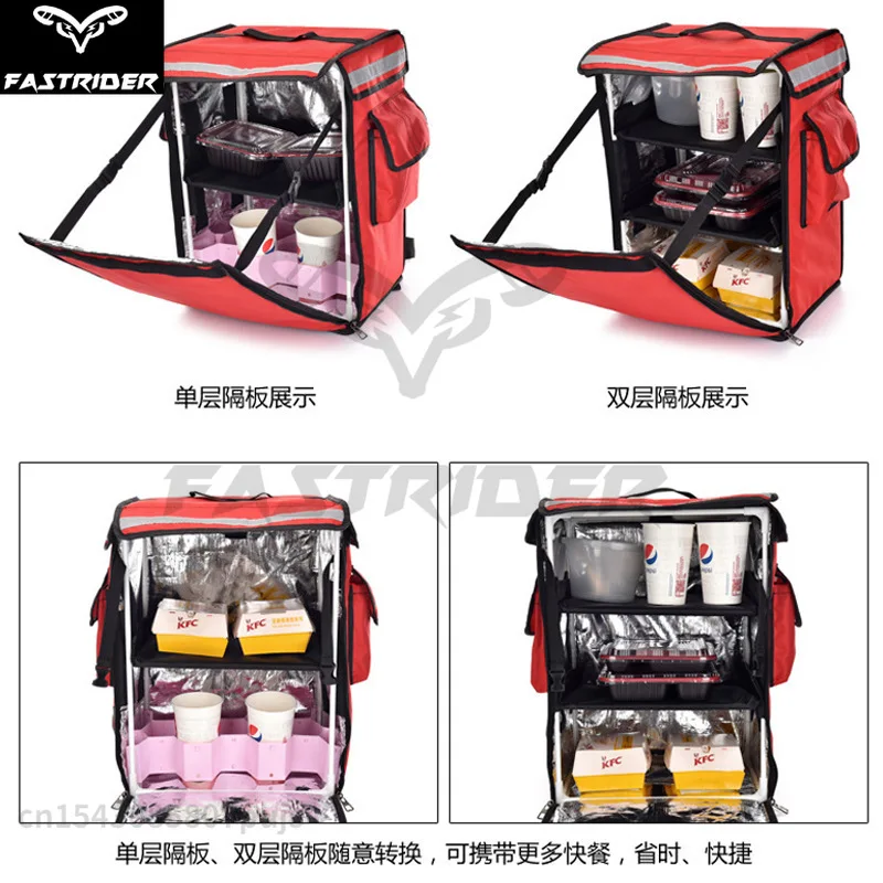 Portable Food Delivery Backpack Reusable Refrigerator Box Fresh Keeping Thermal Food Storage Cooler Bag for Home Travel Picnic