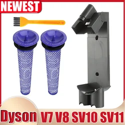 充電器ハンガーとフィルターfordyson、ハンドヘルド掃除機アクセサリー、充電ブラケット、壁掛け、dyson v7、v8、sv10、sv11シリーズ