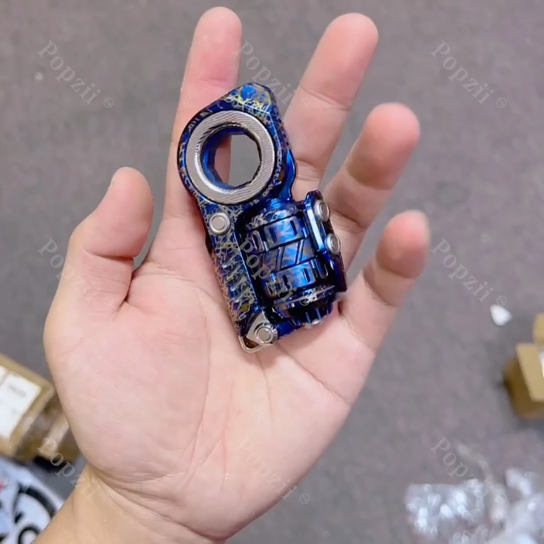 GoBiggeR Storm Titanium Multifunktionales Verbundspielzeug Push Slider EDC Mechanischer Fingerring Multifunktionales Stressabbau-Spielzeug
