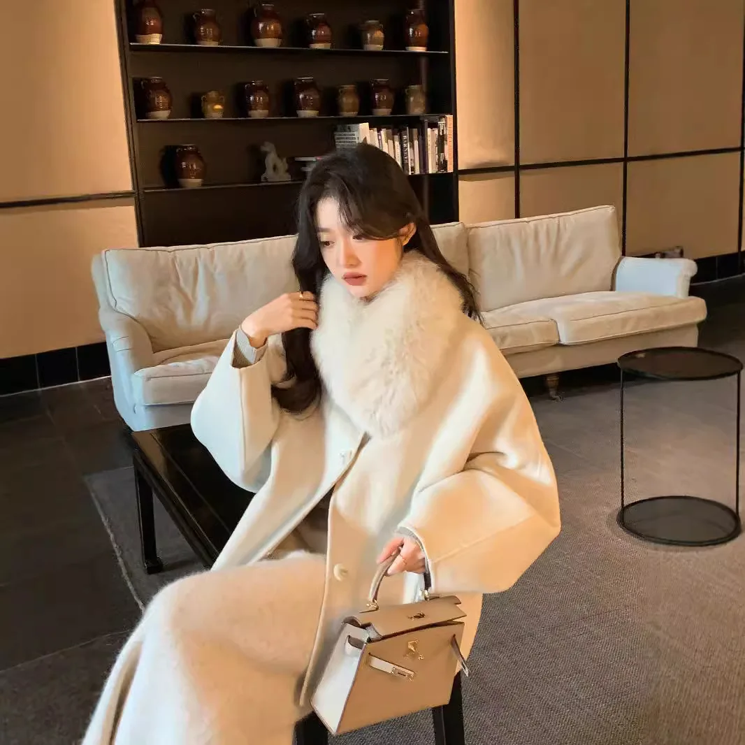 

CXFS New 2025 Autumn Winter High-end Wool Coat for Women New Small Wool Coat Double-sided Cashmere