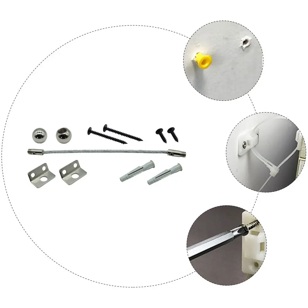 

1Set Furniture Anti-Tip Wall Kit Safety Furniture Straps Child Proofing Anti-Falling Connector Baby Security Device