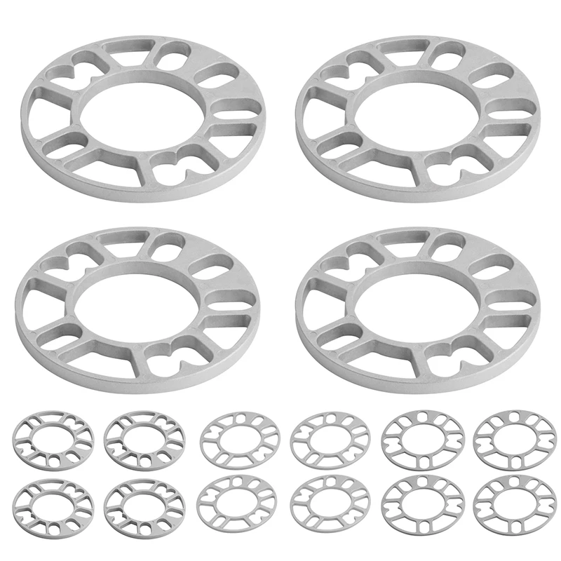 4Pcs Aluminum Wheel Spacers Shims Plate Auto Wheel Spacers Stud For 4X100 4X114.3 5X100 5X108 5X114.3 5X120