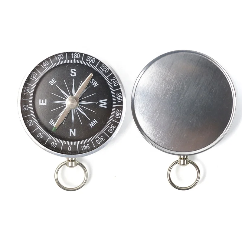 Portable Compass Key Chain for Outdoor Camping Lightweight Aluminum Compass Trekking Hiking Survival Compass