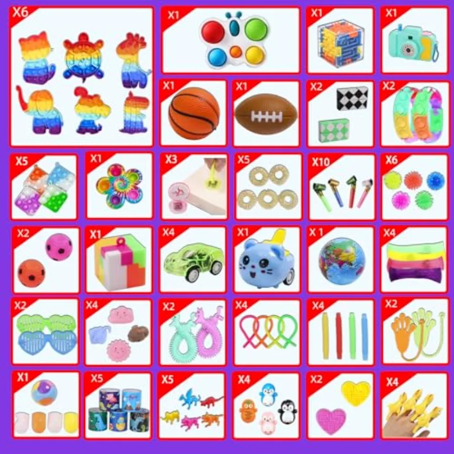 Quality Assurance 000 Pcs Party Favors for,Fidget Toys Bulk, Birthday Gift Toys, Fidgets Stocking Stuffers, Treasure Box Birthd - view 2