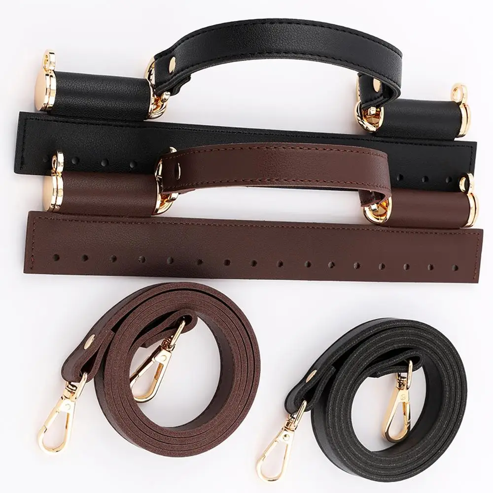 1Set Leather Handbag Woven Bag Handle With Hardware Bag Body Kit Knitted Bag DIY Handmade Bag Part Accessories For Handbags New