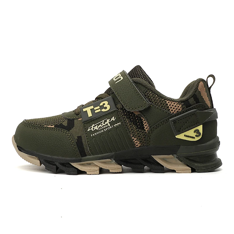 New Original Children Shoes Boys Sneakers Camouflage Green Luxury Designer Casual Sneakers Outdoor Sports Tennis Shoes for Boy