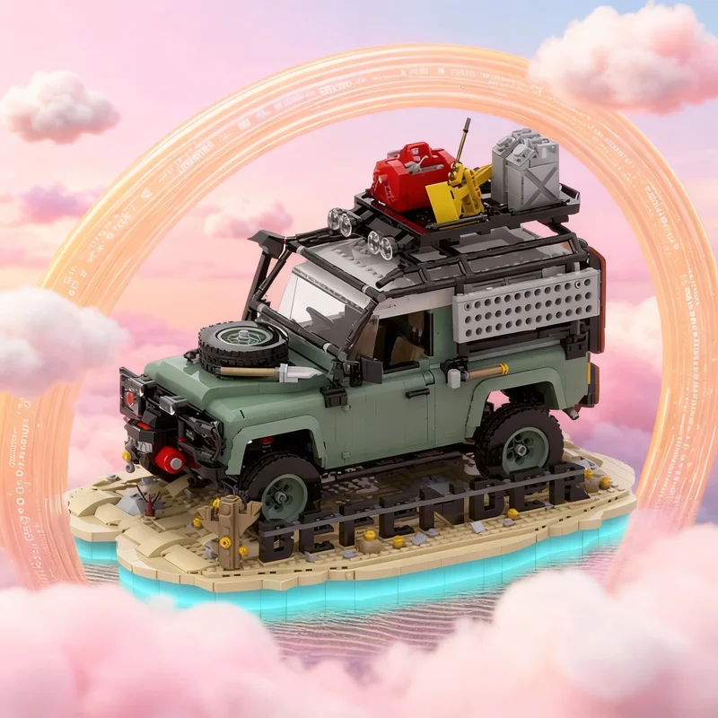638pcs MOC Display Land Rover Classic Defender 90 Model Toy Building Blocks Architecture Christmas Gifts DIY Brick Creative
