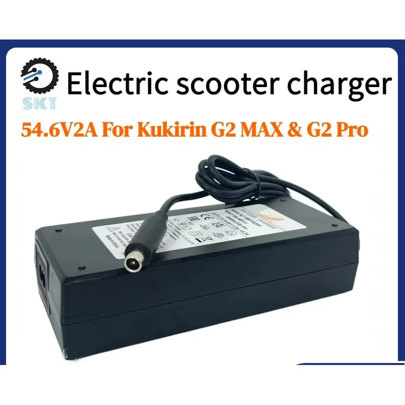 

For Kukirin G2 Max& G2 Pro Electric Scooter Official Charger 54.6V 2.0A Lithium Battery Charger wit Input Charger Parts