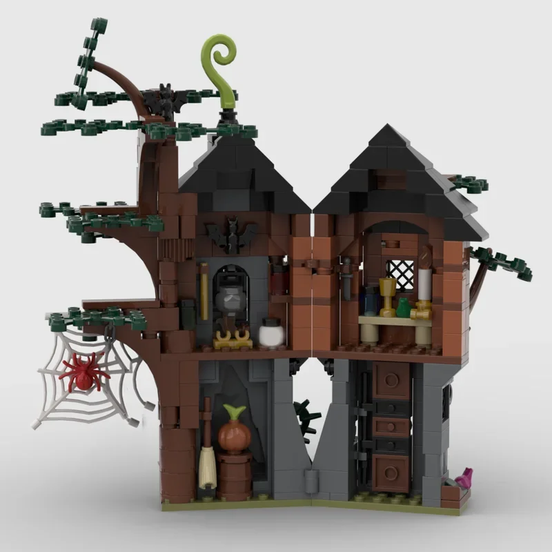 353 pièces MOC sorcière S cabane château modèle blocs de construction cadeaux de noël Architecture bricolage idée créative éducation jouet anniversaire