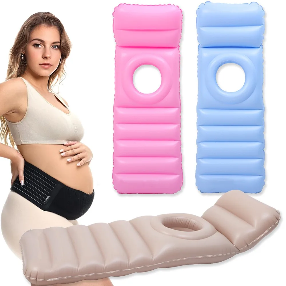 Inflatable Pregnancy Pillow Yoga Mat with Hole Mattress Maternity Body Bed Pillow Sleeping Mat Bed Cushion