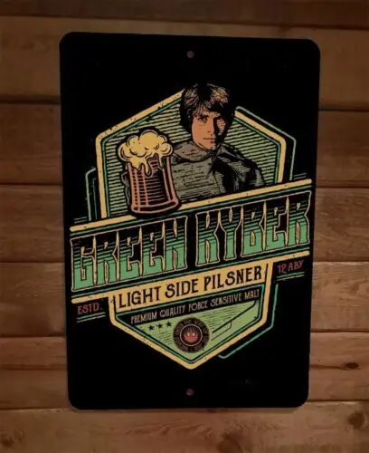 1 pcs,Green Kyber Light Side Pilsner Luke Skywalker 8x12 Metal Wall Bar Sign Poster