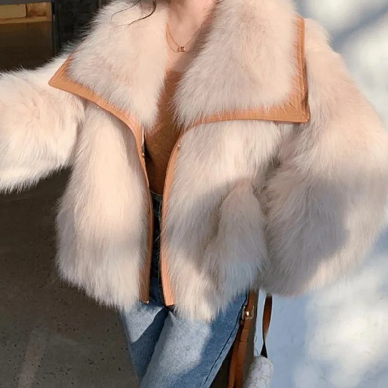 

Light Luxury Korean Coat For Women's Winter New Style With Plush Thick Fur Coat, Furry And Stylish