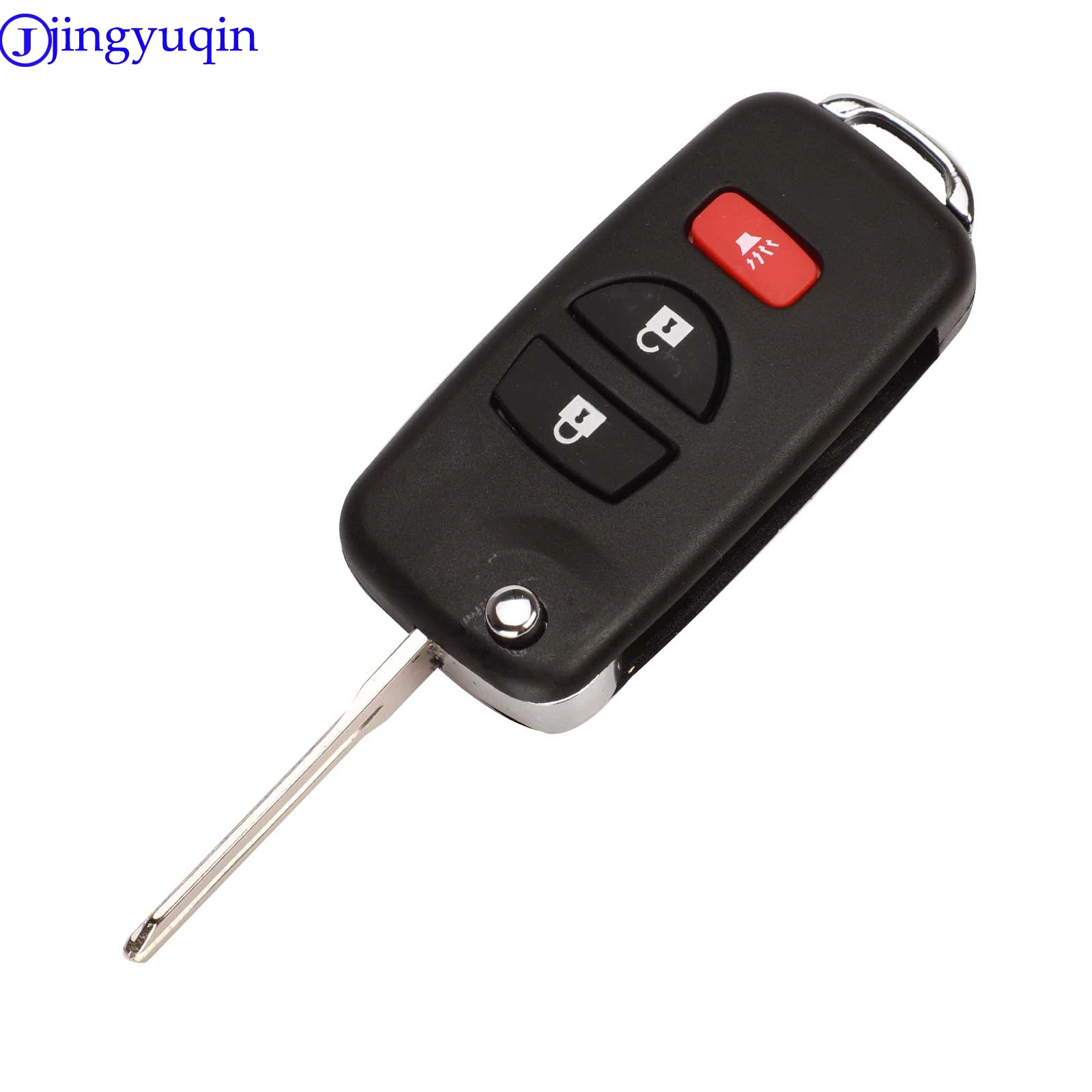 jingyuqin Modified 3/4 Buttons Remote Folding Car Key Shell For Nissan Infiniti Xterra Frontier Muranon PATHFINDER TITAN