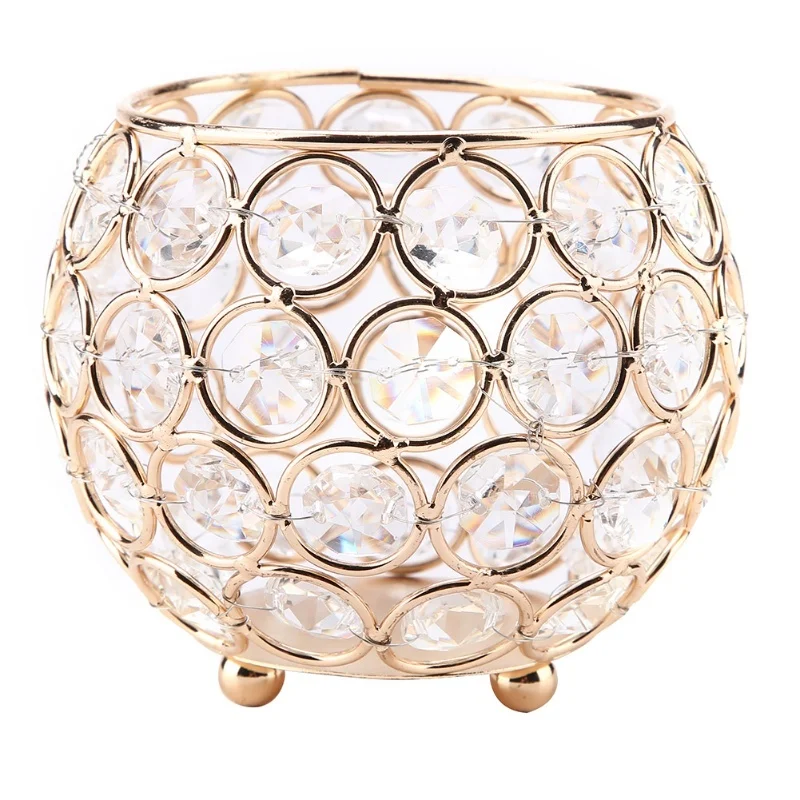 Crystal Candle Holder Silver Votive Tealight Candle Holders For Wedding, Christmas