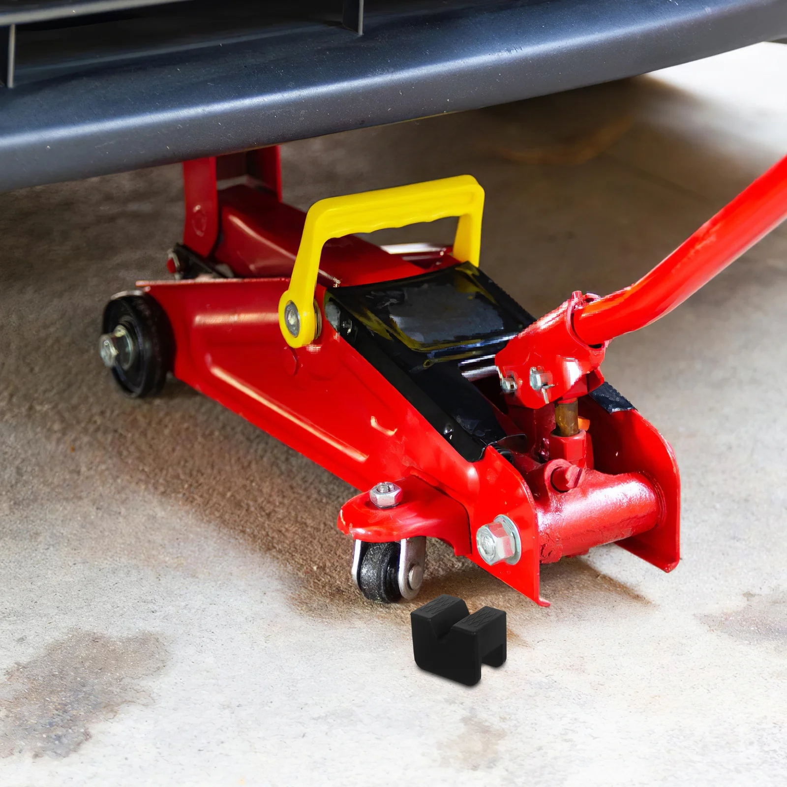 

2pcs Rubber Jack Pad For 2-3 Ton Jack Stand Heavy Duty Shock Absorbing Puck Car Chassis Protection Frame Rail Lift Tool