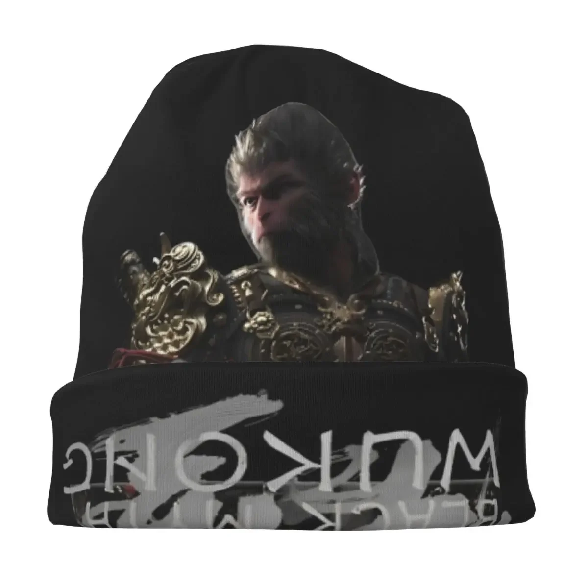 Black Myth Wukong Retro Caps Monkey King Fashion Men Women Outdoor Skullies Beanies Hat Spring Warm Head Wrap Bonnet Knitted Hat