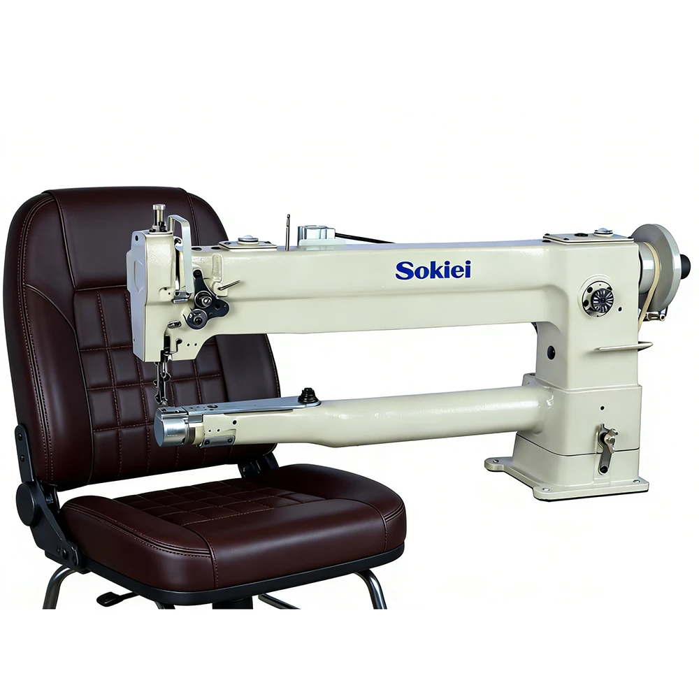 246 Industrial Chain Stitch Cylinder-Bed Long Arm Single Motor High-Speed Sewing Machine For Luggage Car Seat Boots Making