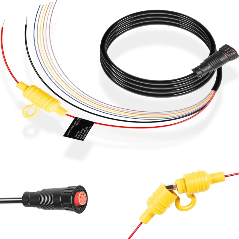 6ft Length, NMEA 0183 Support, 8-Pin Marine Power Cable 010-12152-10 Replacement for Garmin GPSMAP and echoMAP Series