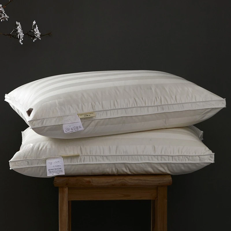 

Silk Down Pillow White Goose Down Core Bread Pillow Genuine Memory Neck Protection Single Double