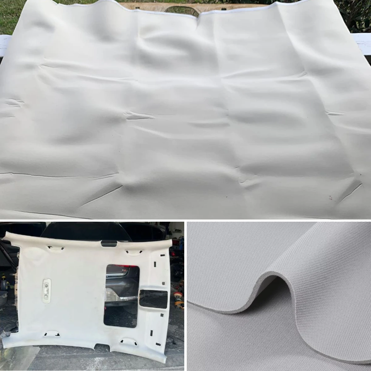 

Headliner Fabric Mesh Type Foam Backing Headlining Material Car Roof Upholstery Fabric for Automotive Truck RV Home Replacement