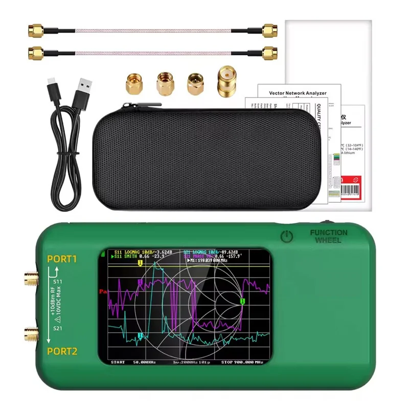 

TZT BSIDE P5 10KHz-1.5GHz Vector Network Analyzer VNA Spectrum Analyzer with 3.98" Screen & SD Card Slot