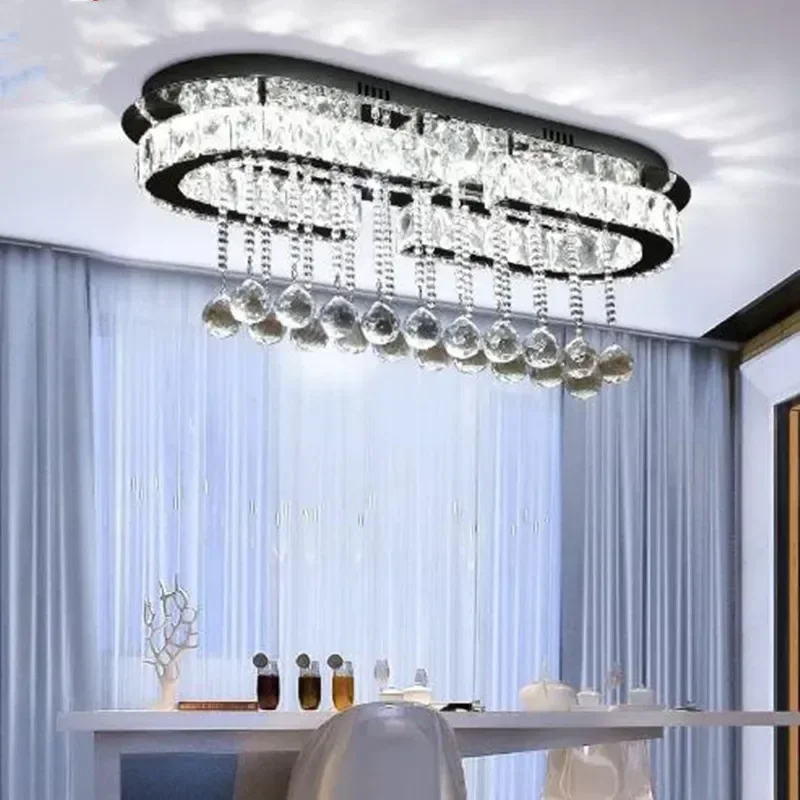 Post-Modern LED Chips Crystal Ceiling Lamp In Aisle Bedroom Dining Room
