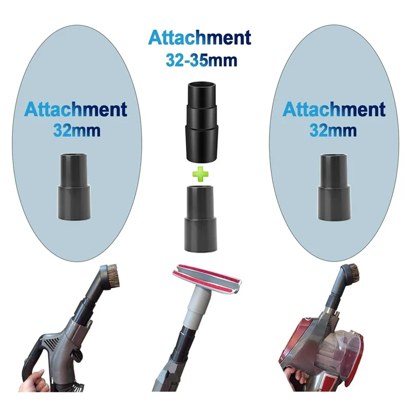 Kit adattatore universale per tubo flessibile per vuoto da 1 1/2 di pollice a 1 1/4 di pollice da 1 adattatore per porta tubo antipolvere da 3/8 di pollice a 1 1/4 di pollice