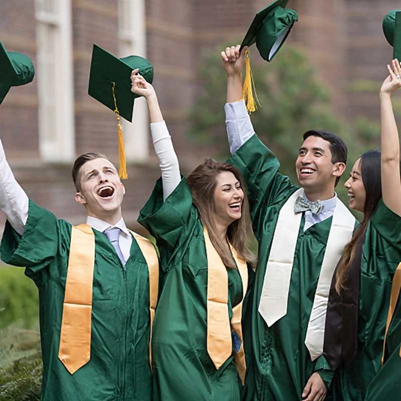 1 confezione da 59 pollici scialle di laurea cintura in raso 2024 Unisex adulto tinta unita cintura di laurea sciarpa con scialle d'onore per uomo e donna