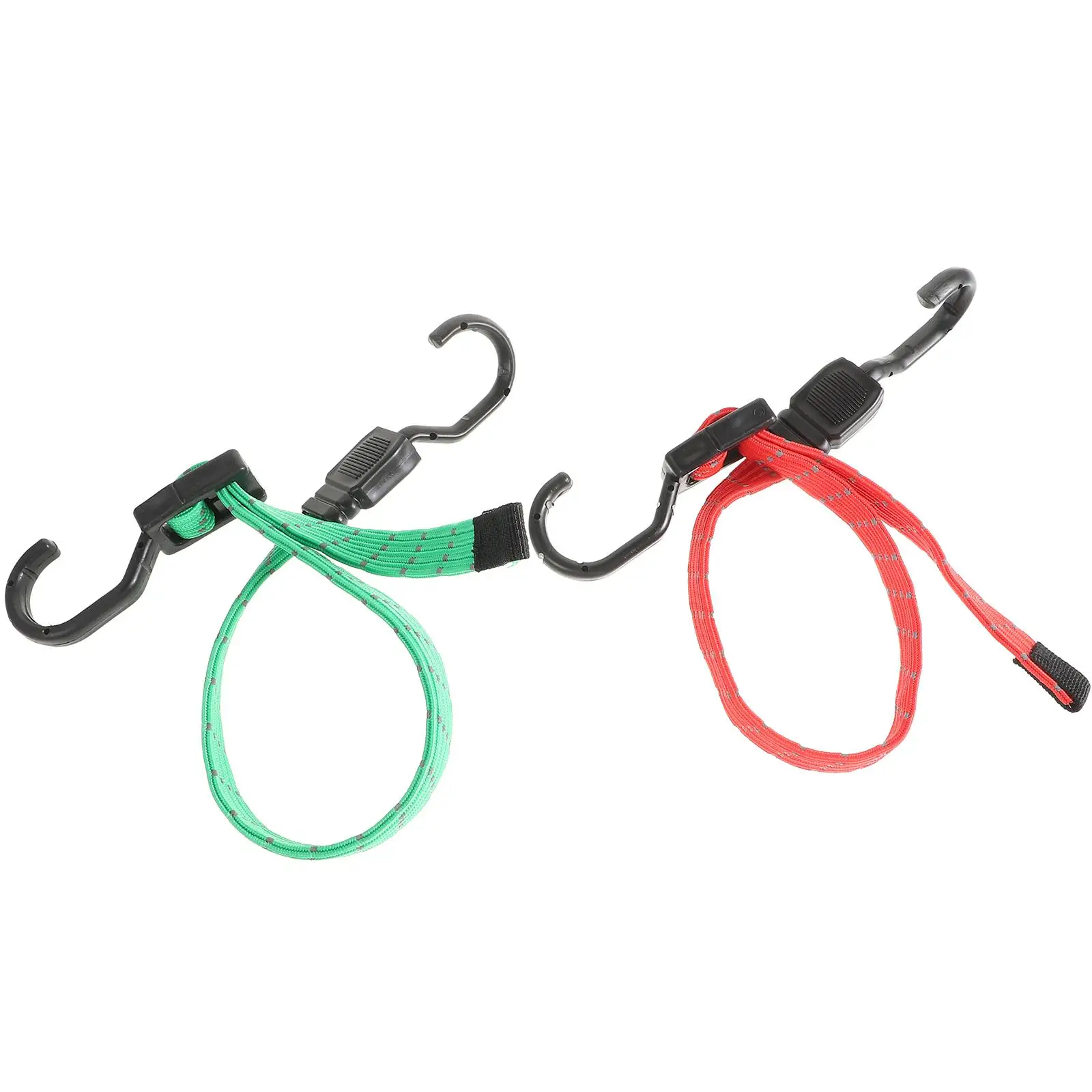 

2Pcs Flat Bungee Cords Electric Car Polypropylene Straps Hooks Elastic Durable Motorcycle Cargo Tie Down Straps Outdoor