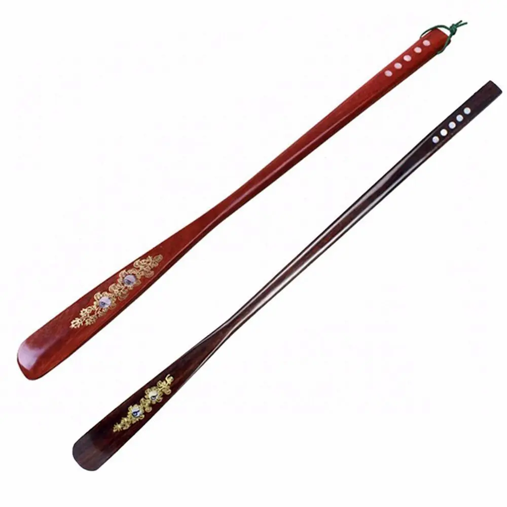 New Home Shoe Horns Wooden Professional Lifter AID Stick Long Handle Flexible Wooden Spoon
