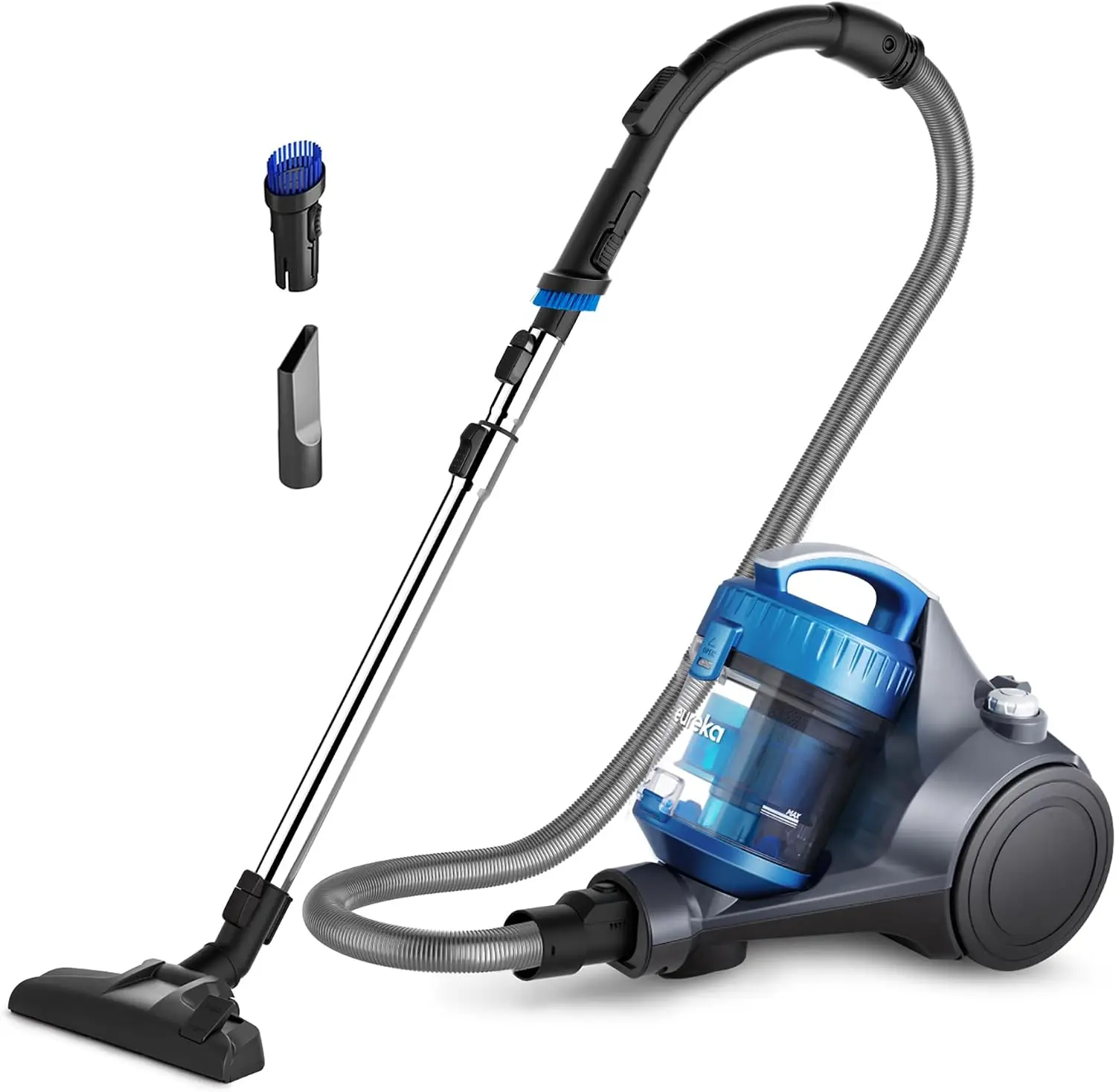 Bagless Canister Vacuum NEN110A Lightweight Corded Cleaner Carpets Hard Floors Blue