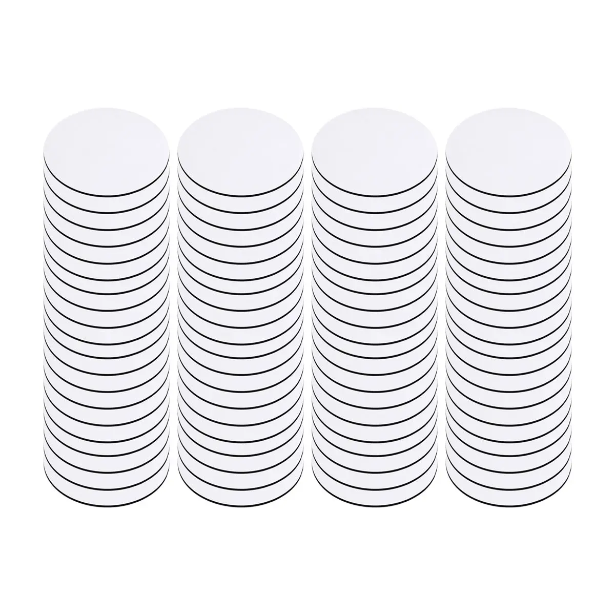 【ABFS】80PC Sublimation Blank Cup Coasters Bulk,4X4Inch Round Blank Cup Mat Rubber for Sublimation Transfer Heat Press Printing