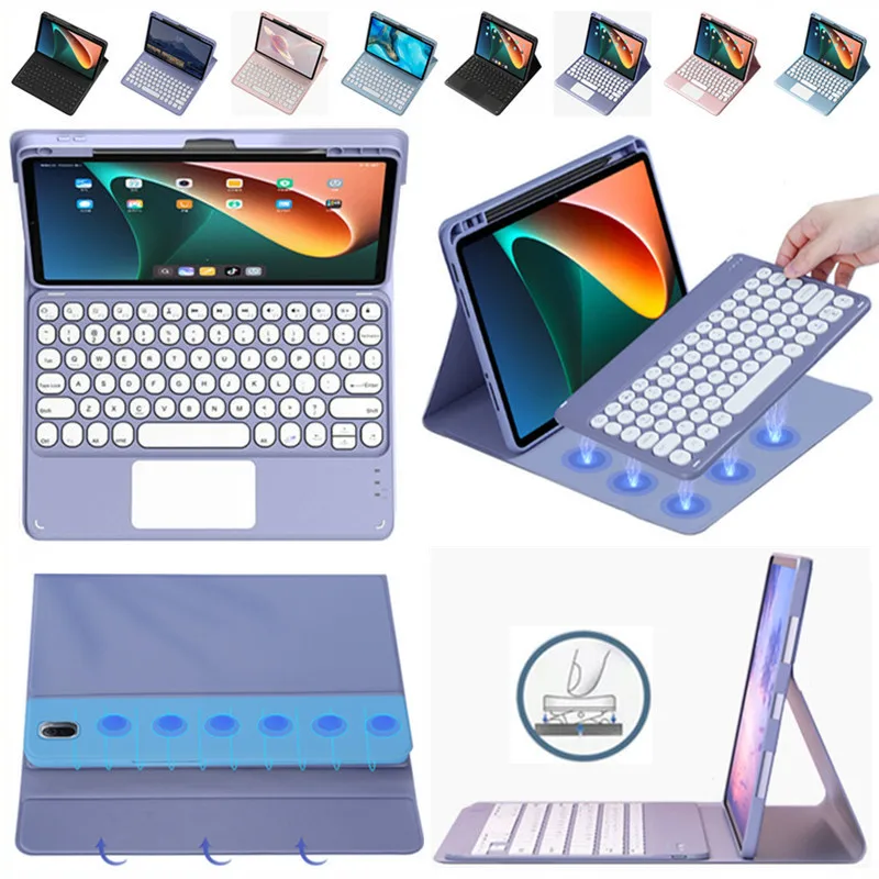 Para xiaomi mi almofada 5/mi almofada 5 pro 5g 11 Polegada 2021 teclado touchpad magnético caso com suporte de caneta dobrável inteligente capa