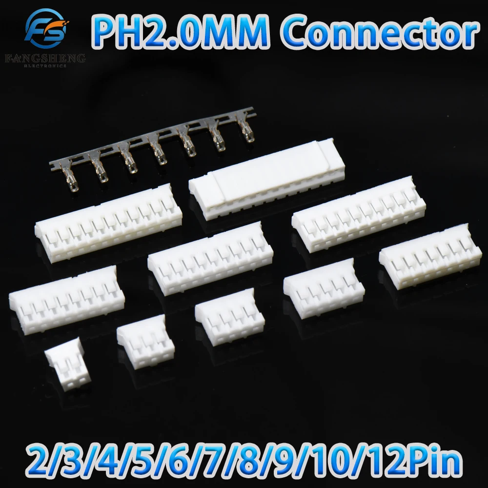 20/40Sets JST PH 2.0 female material PH2.0 2mm pitch Connectors Leads Header Housing PH-Y PH2.0MM Housing