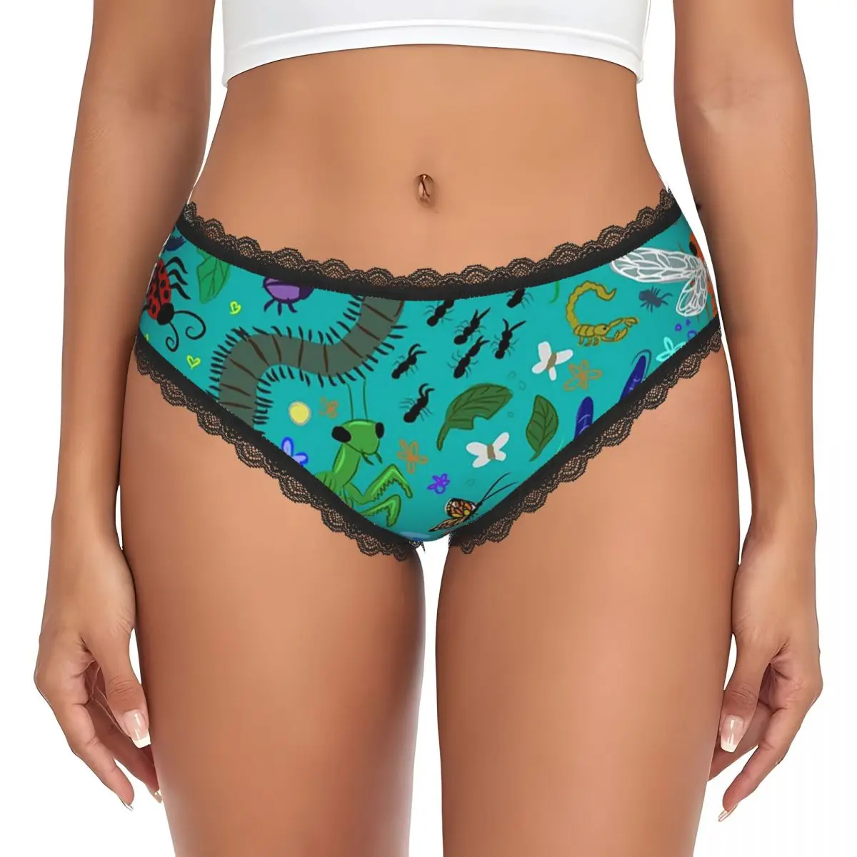 Custom Bugs Panties Briefs Women's Comfort Briefs Underwear Breathable Female Underpants
