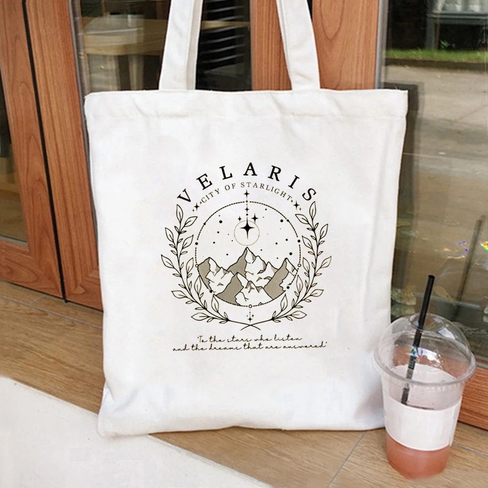 Velaris Sarah J Mass Velaris City of Starlight Women Eco Travel Bag The Night Court Bags Bookish Merch ACOTAR SJM Bookish Tote